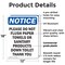 Signmission Please Do Not Flush Paper Towels, 12 in W x Rectangle, Plastic OS-2PACK-NS-P-1218-V-17382 - alternate 4